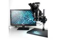 Profesjonalny Mikroskop Stereo z Mocnym Oświetleniem LED - kamera