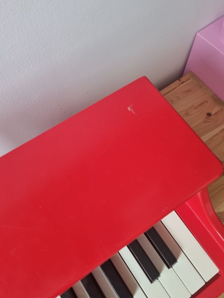 Janod - drewniane pianino dla dzieci, czerwone
