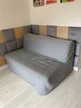 LYCKSELE LÖVÅS IKEA Sofa 2-osobowa, rozkładana, Knisa jasnoszary
