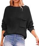 Florboom Damski Sweter z Dzianiny Czarny S