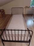 Rama łóżka IKEA czarna 80x200 z materacem