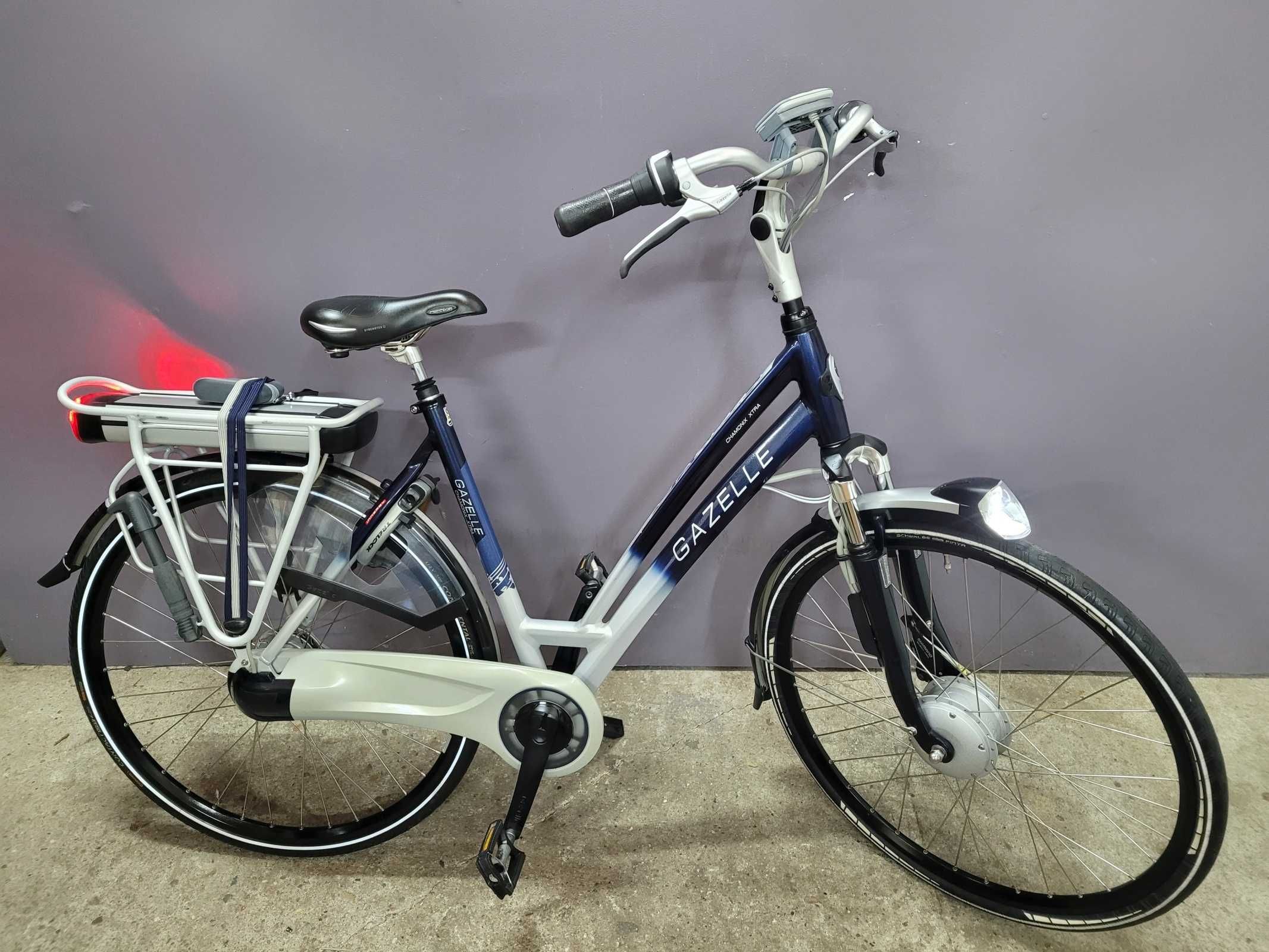 Rower elektryczny GAZELLE CHAMONIX Xtra. 1800km 36v 35 ładowań baterii