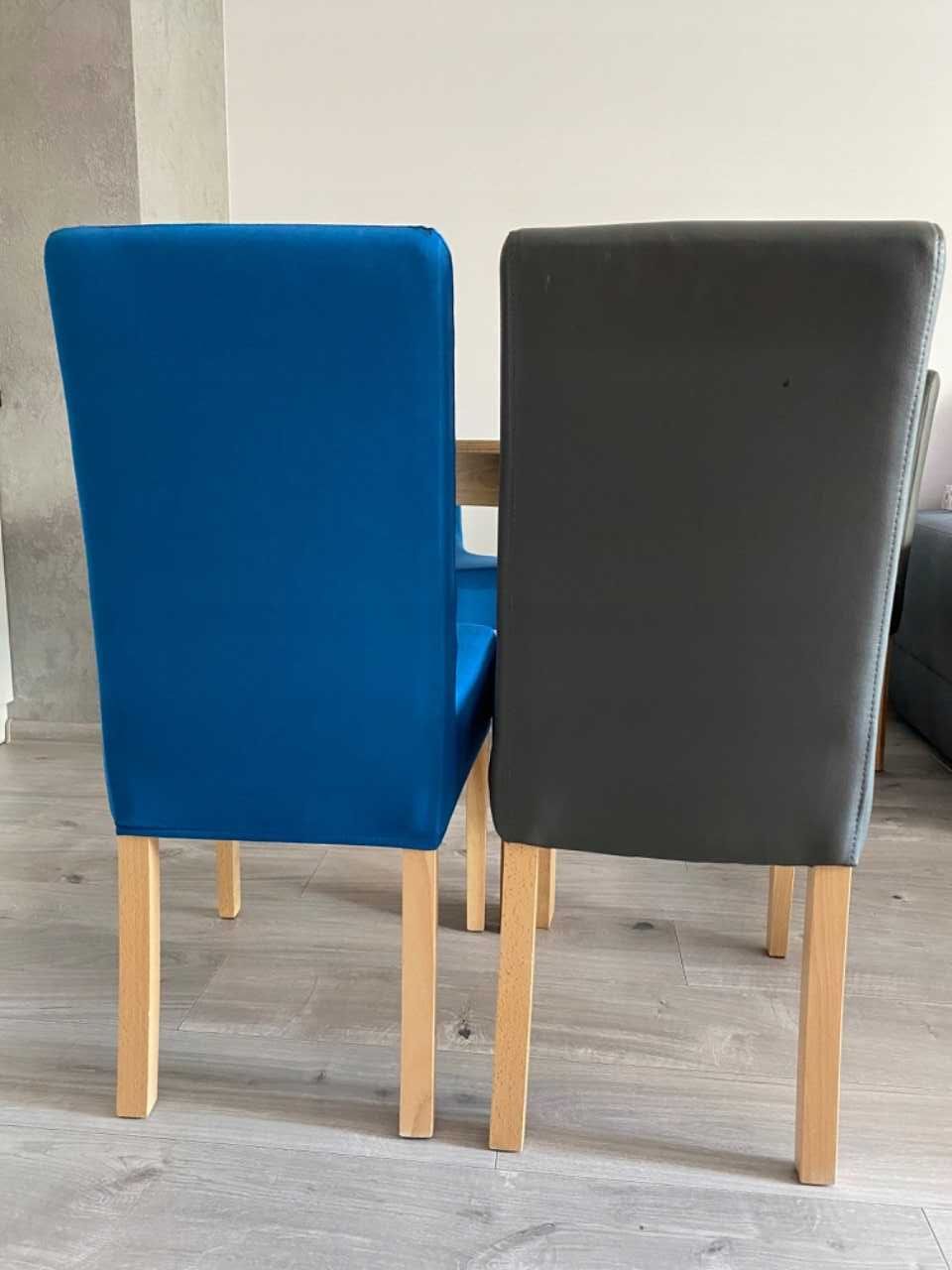 Pokrowce elastyczne niebieskie uniwersalne na krzesła 4 szt