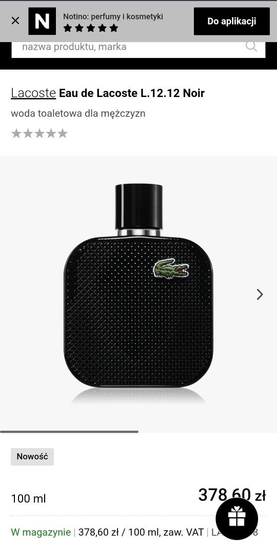 Lacoste 100 ml L.12.12 EDT woda toaletowa