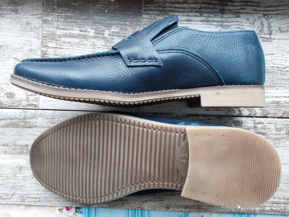 Чоловічі лофери, шкіра,43р.Нові