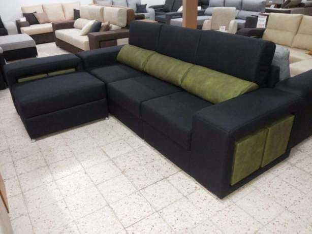 Sofa chaise reversivel + 4 puffs + BAÚ NOVO