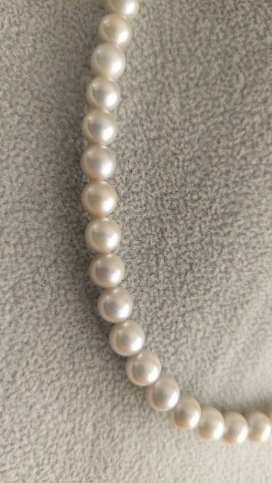 Naszyjnik i kolczyki z perłami, unikalny kolor