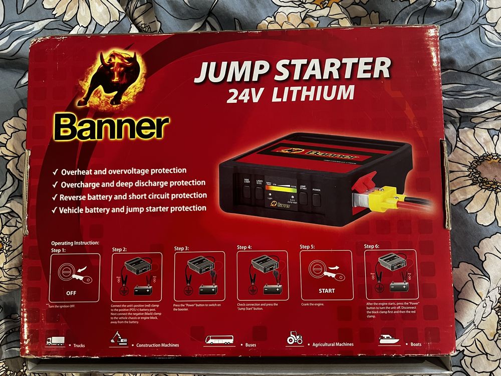 Jump starter 24v lithium