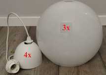 3 klosze i 4 oprawki Ikea Hemma