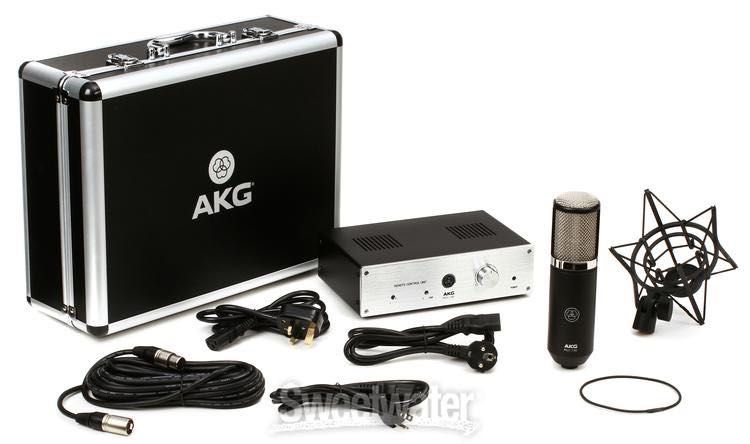 Microfone AKG P820 Tube diafragma largo, válvulas