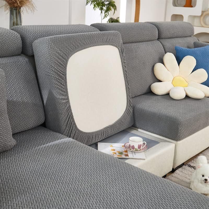 Elastyczne poszewki na poduszki na sofę - Zabezpieczenie mebli, Szare