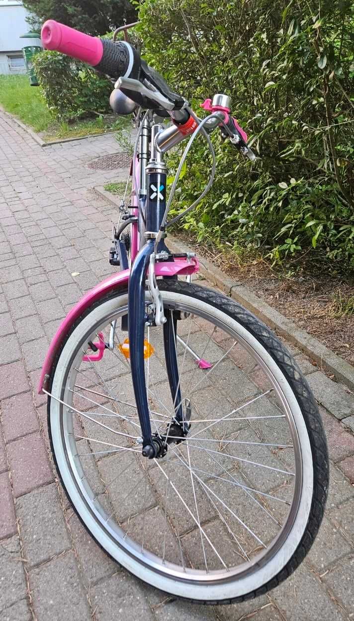 Rower młodzieżowy dziewczęcy miejski, stan bardzo dobry
