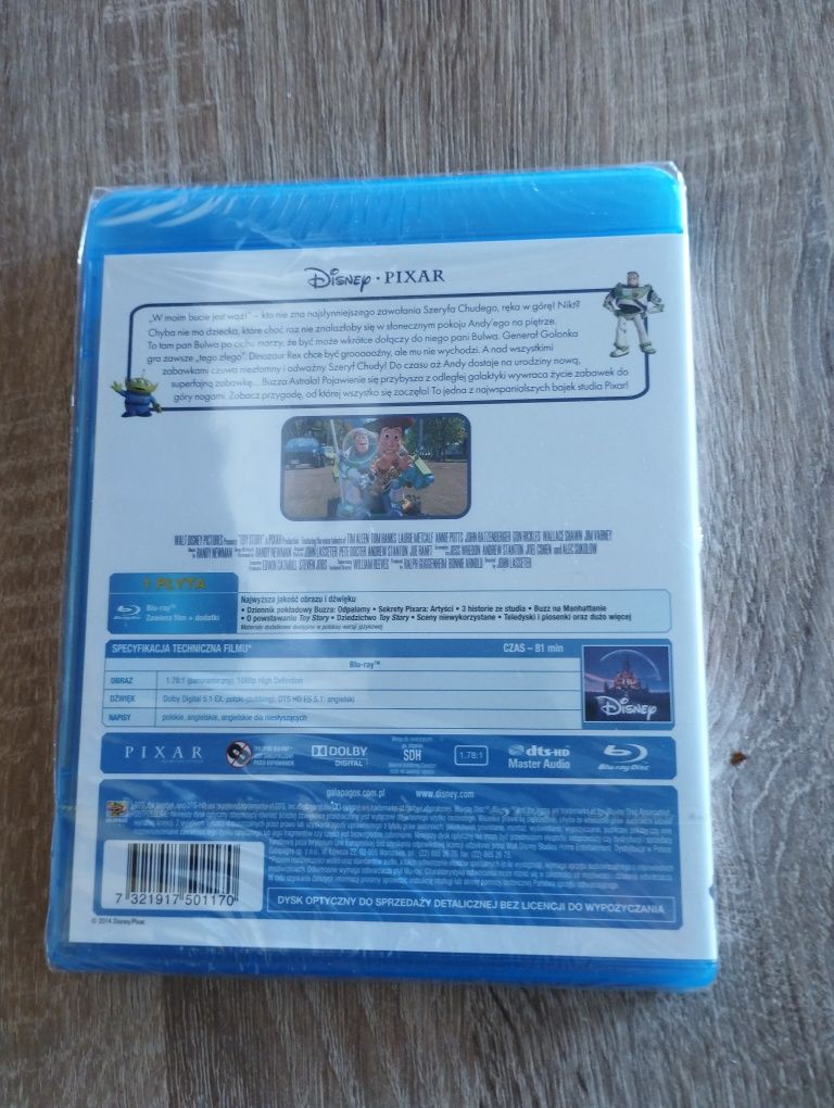 Toy Story Blu Ray nowy folia