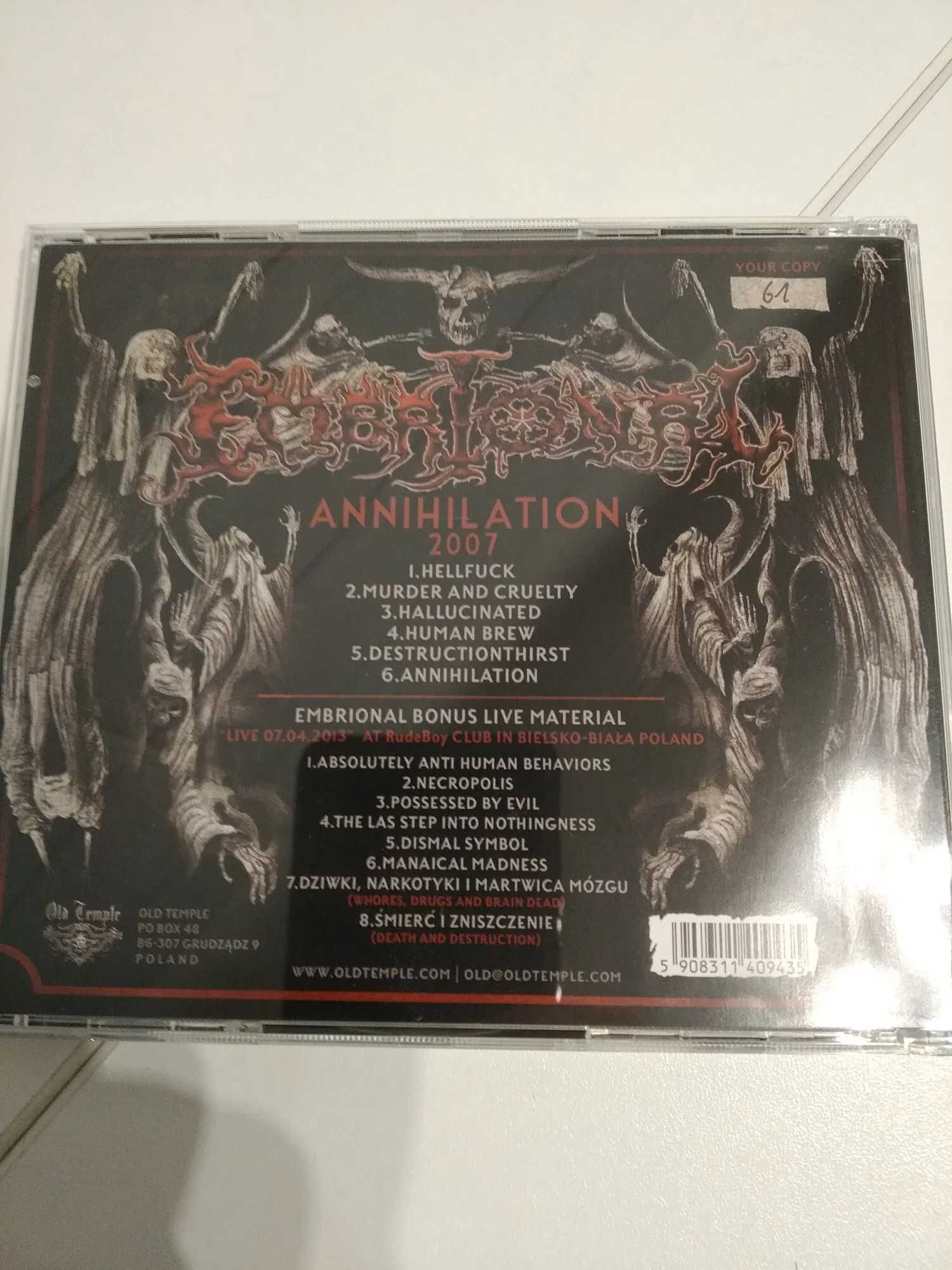 Embrional - Annihilation. CD, 1st press