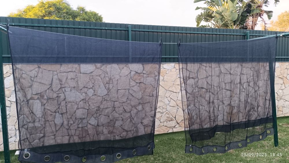 Cortinados transparentes pretos