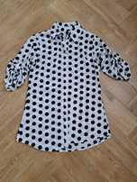 Nowa bluzka koszula w kropki grochy s