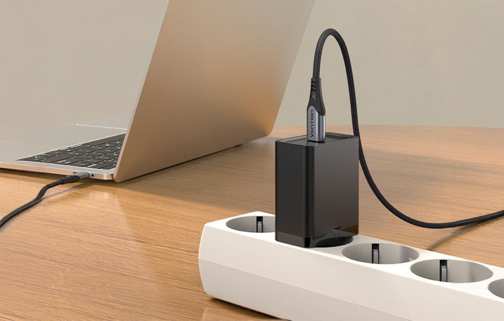 Ładowarka Sieciowa Vention Faib0-Eu Usb-C 30W Pd3.0 Qc4.0 Czarna
