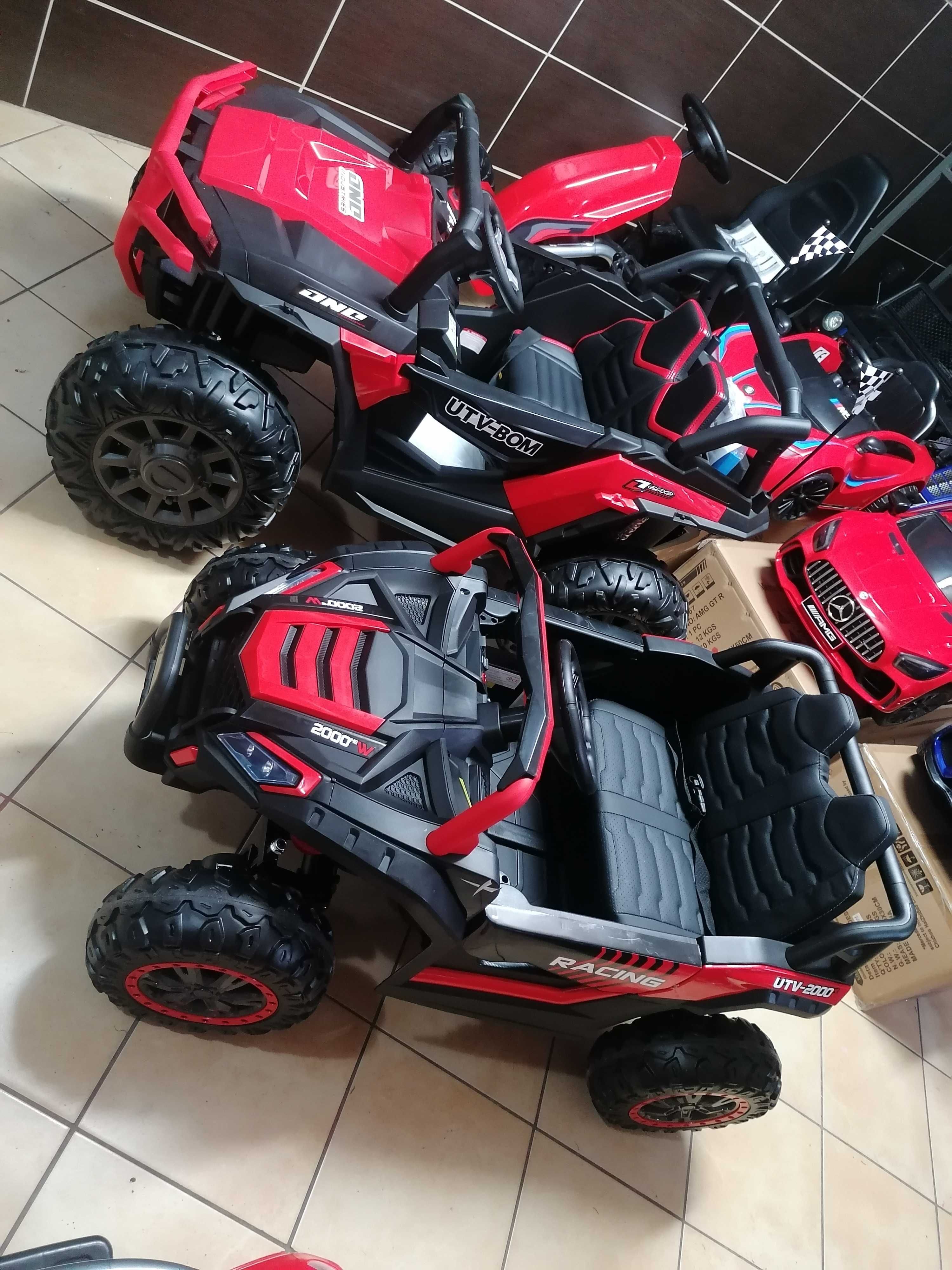 Samochód Jeep Buggy UTV 2000M Racing na akumulator dla dzieci Czerwony