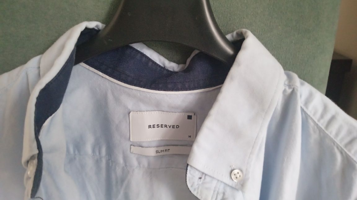 Koszula Reserved M męska młodzieżowa błękit