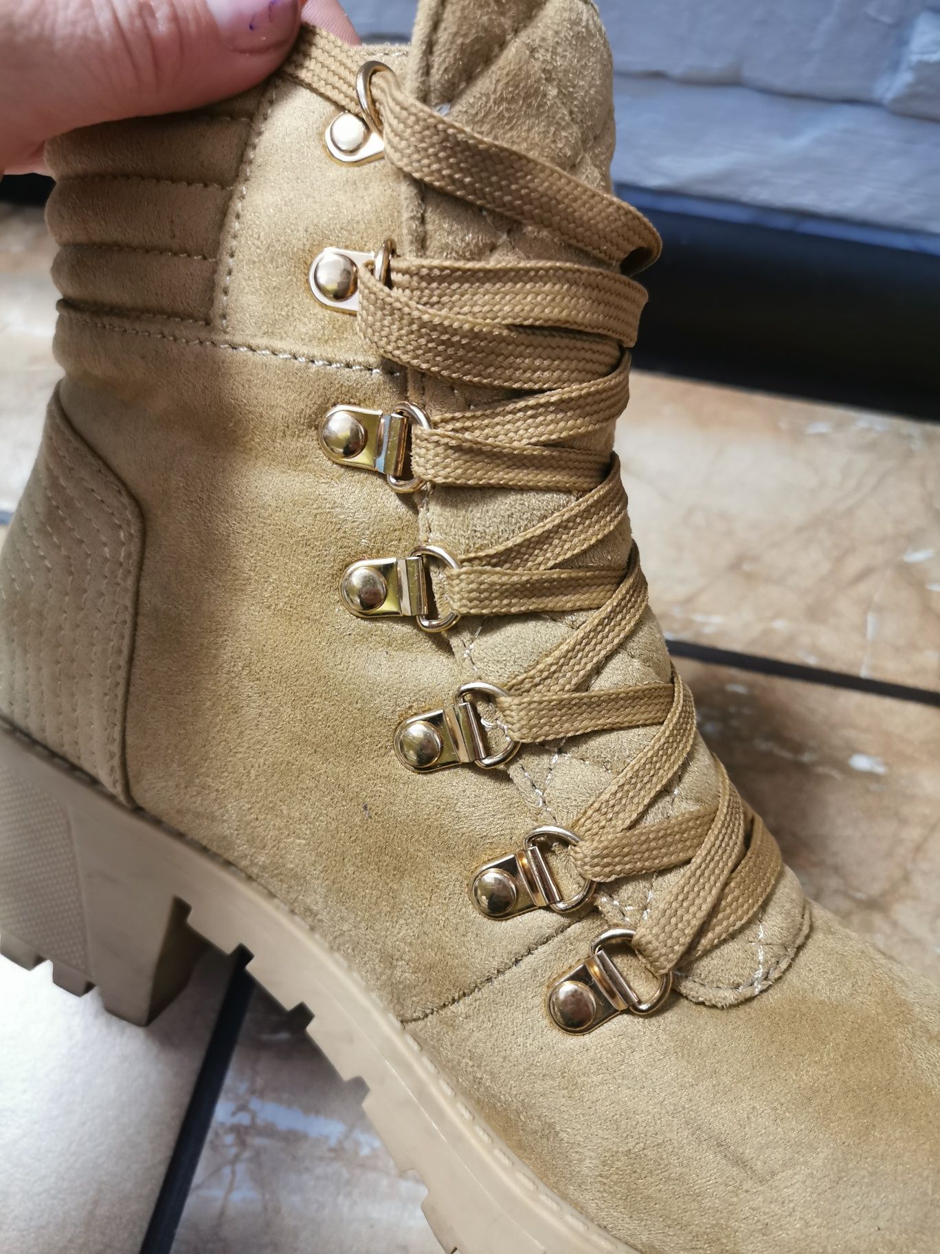 Botki trapery Deezee 38 karmel