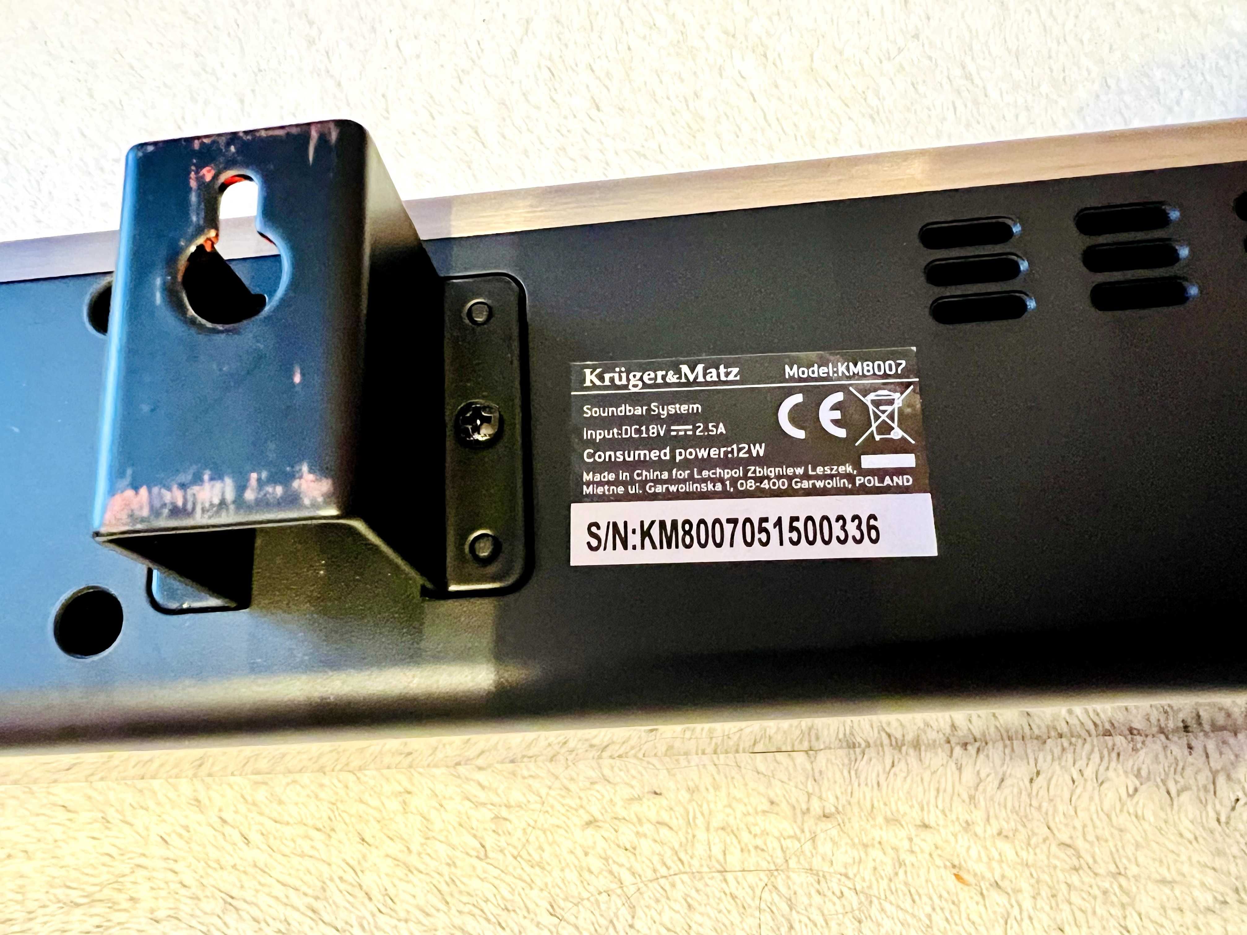 Soundbar Kruger&Matz KM8007 Bluetooth, Pilot