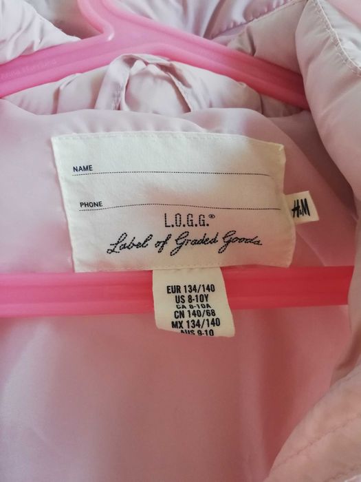 Kamizelka bezrękawnik ocieplany H&M rozm 128/134 dla dziewczynki
