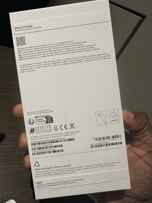 Iphone 17 Pro Max 256GB Deep Blue