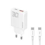 Ładowarka sieciowa GaN Dudao A30EUT 30W USB-A / USB-C + kabel USB-C -