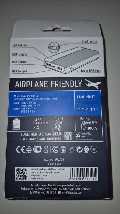 Powerbank Rivacase VA2071