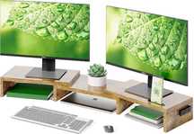Podstawka pod dwa monitory BONTEC z uchwytem na smartfon,