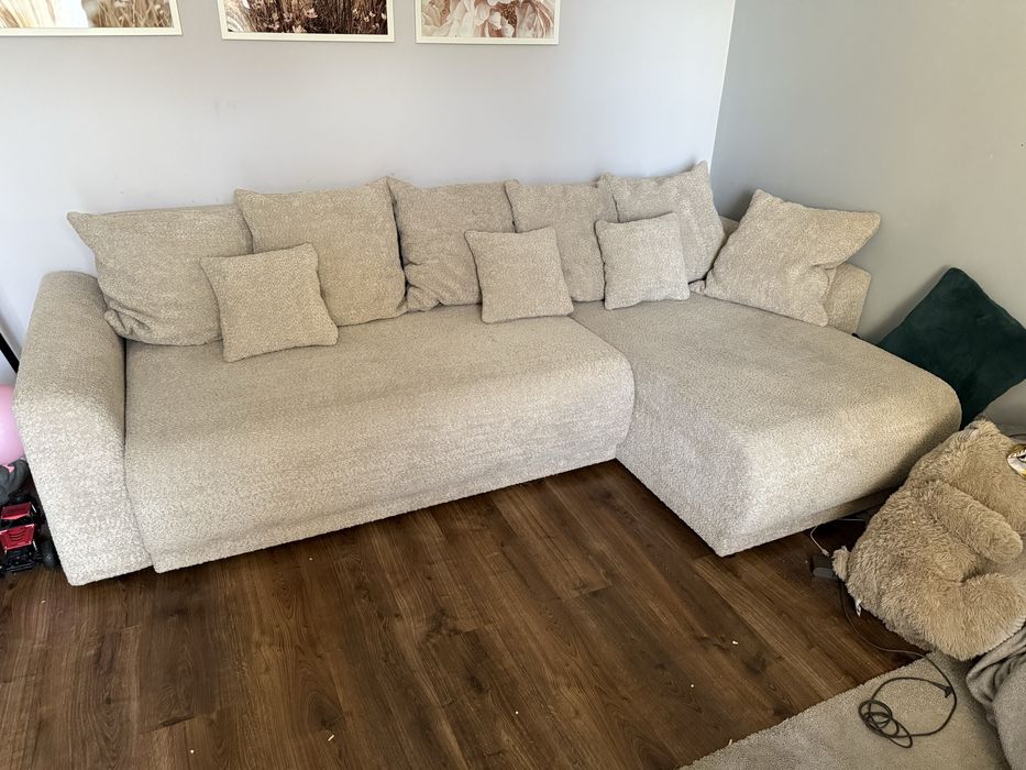 Narożnik Boucle beżowy