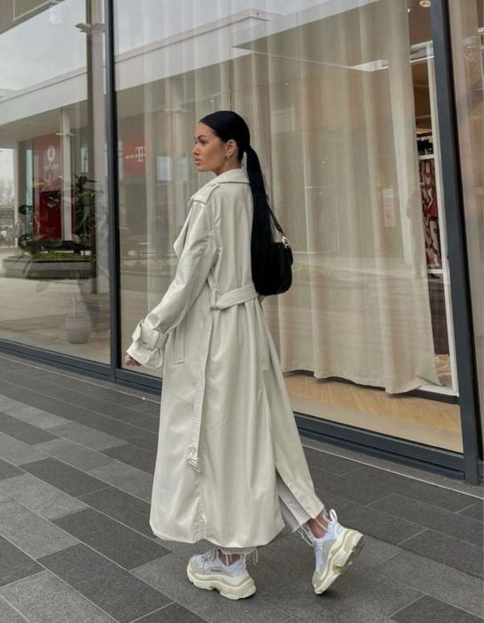 Крутий стильний тренч пальто плащ Зара М