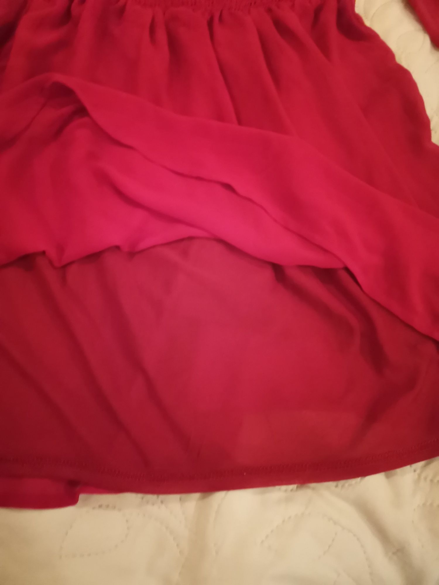 H&m Divided плаття тренд червоне міні спущені плечі розмір 44 s