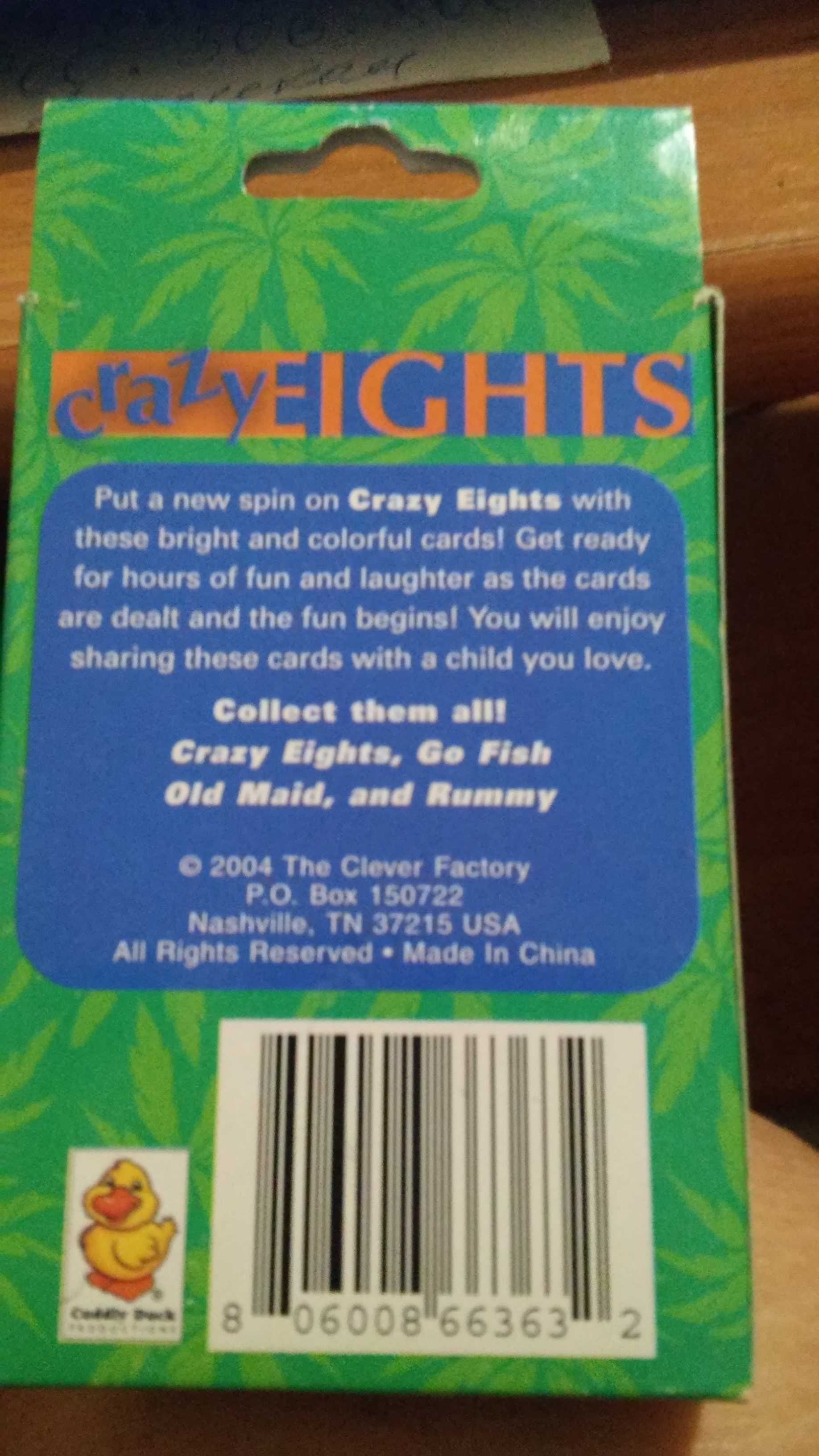Карты-игра "Сrazy Eights" Безумные восьмерки