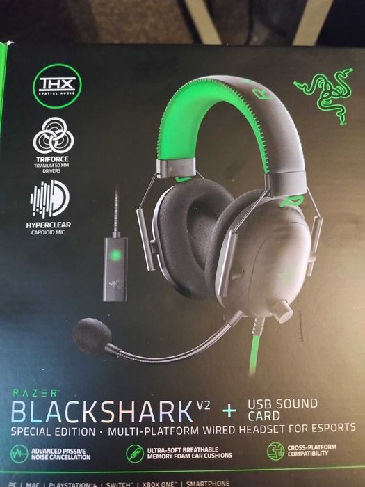 Auscultadores da Razer black shark v2