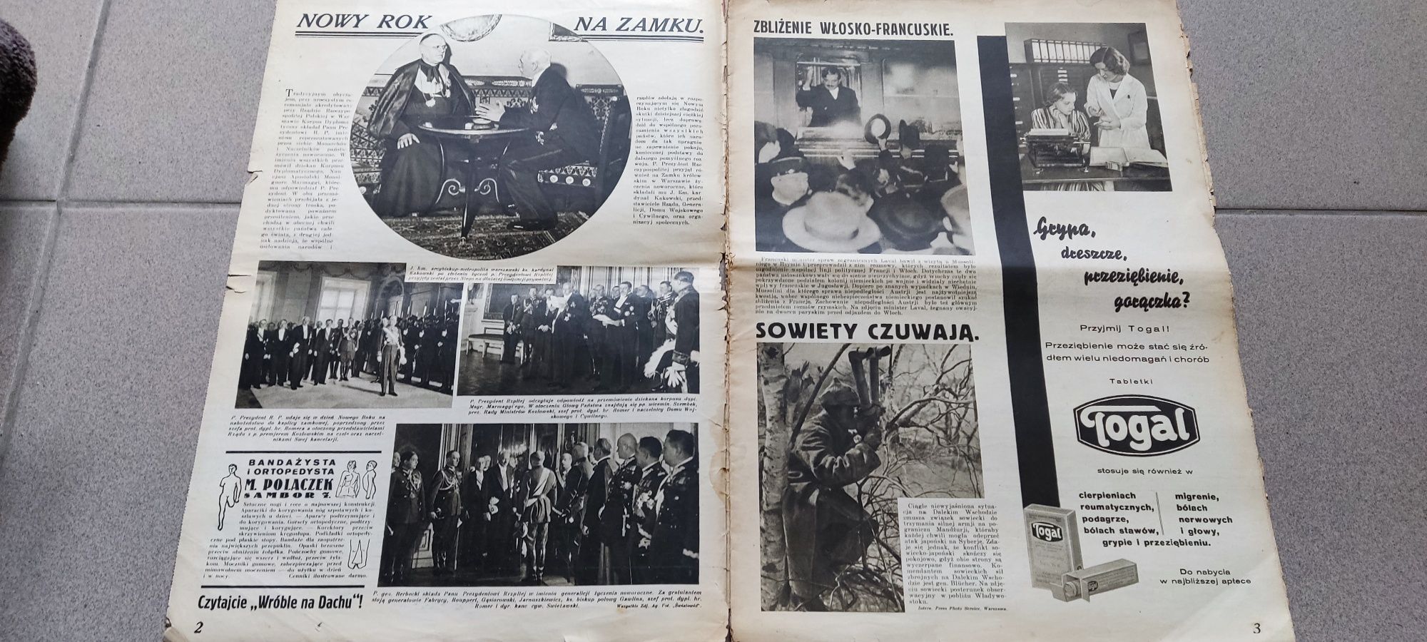 Światowid gazeta przedwojenne 1935 Polska 2 RP 
5 stycznia 1935