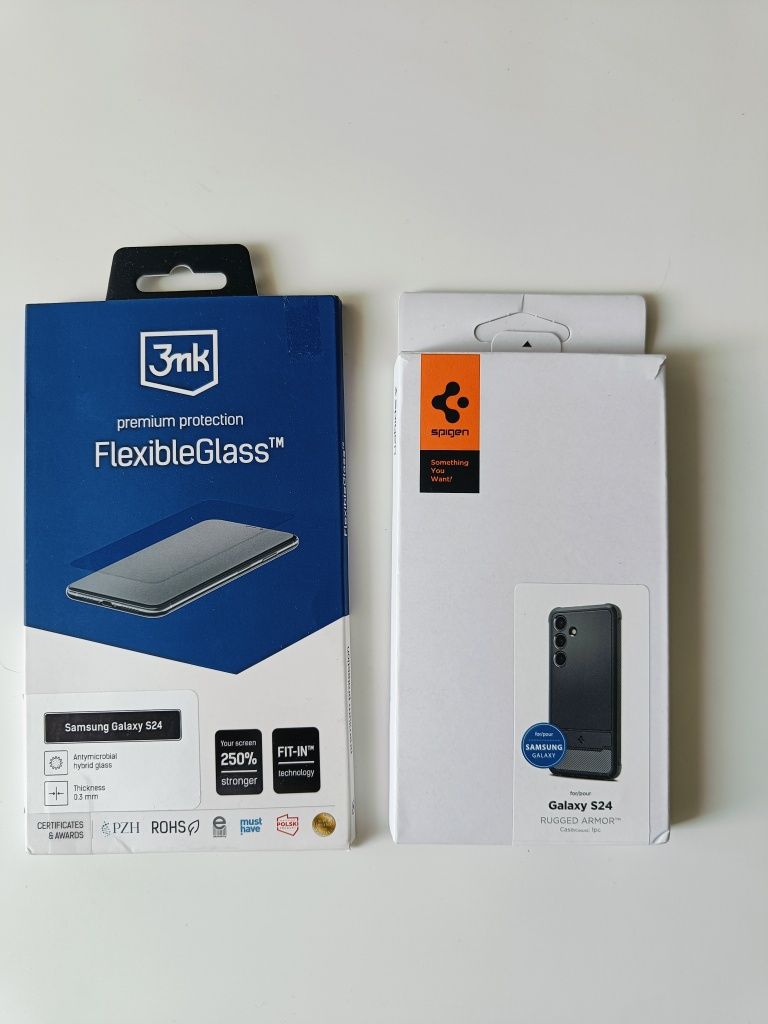 Zestaw Samsung S24 3MK + Spigen