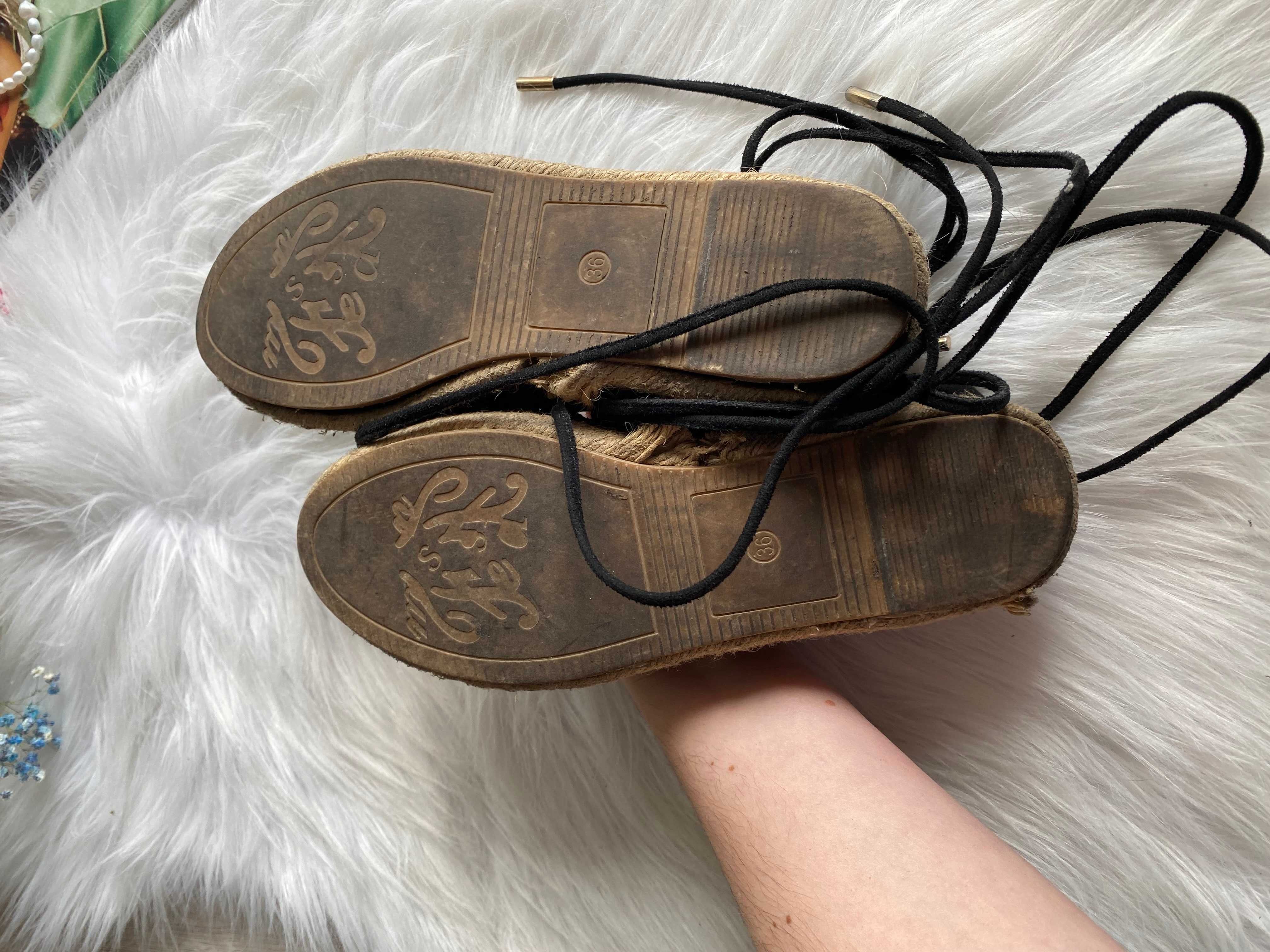 Buty wiązane, espadryle damskie  36