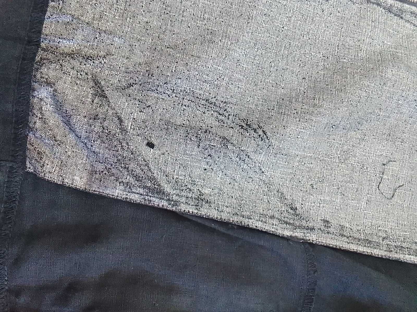 Lniany czarny żakiet wdzianko vintage 100% len puro lino M L 38 40