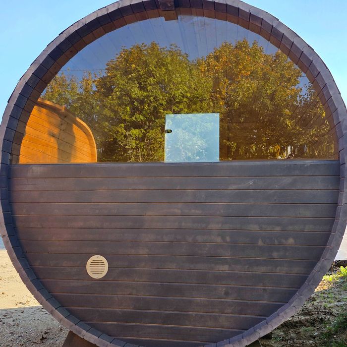 Sauna ogrodowa BECZKA 240 cm do samodzielnego montażu