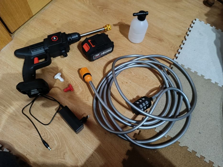 Lavadora de Pressão Portátil a Bateria – Completa e Pronta a Usar