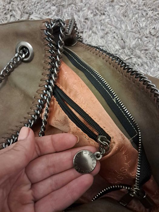 Piękna duża brązowa skórzana torebka shopper