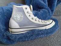 Trampki białe Converse wysokie z siateczką