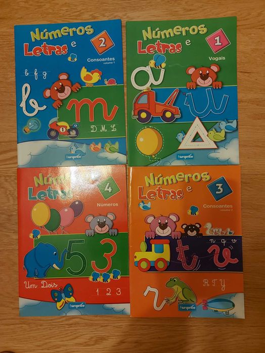 Vendo livros novos (autocolantes/seguir linhas tracejadas)-pré escolar