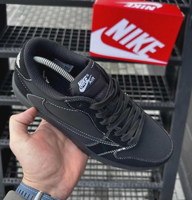 Кроссовки Найк мужские кожаные нубук черные Nike замшевые