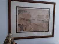 Quadro de Nikias Skapinakis em crayon