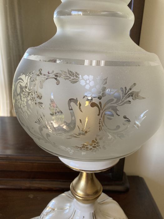 Abajur de vidro único vintage exclusivo