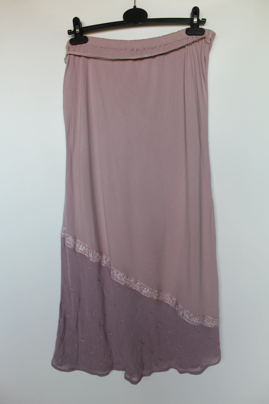 Liliowa spódniczka Dunnes Stores 42 XL 100% wiskoza