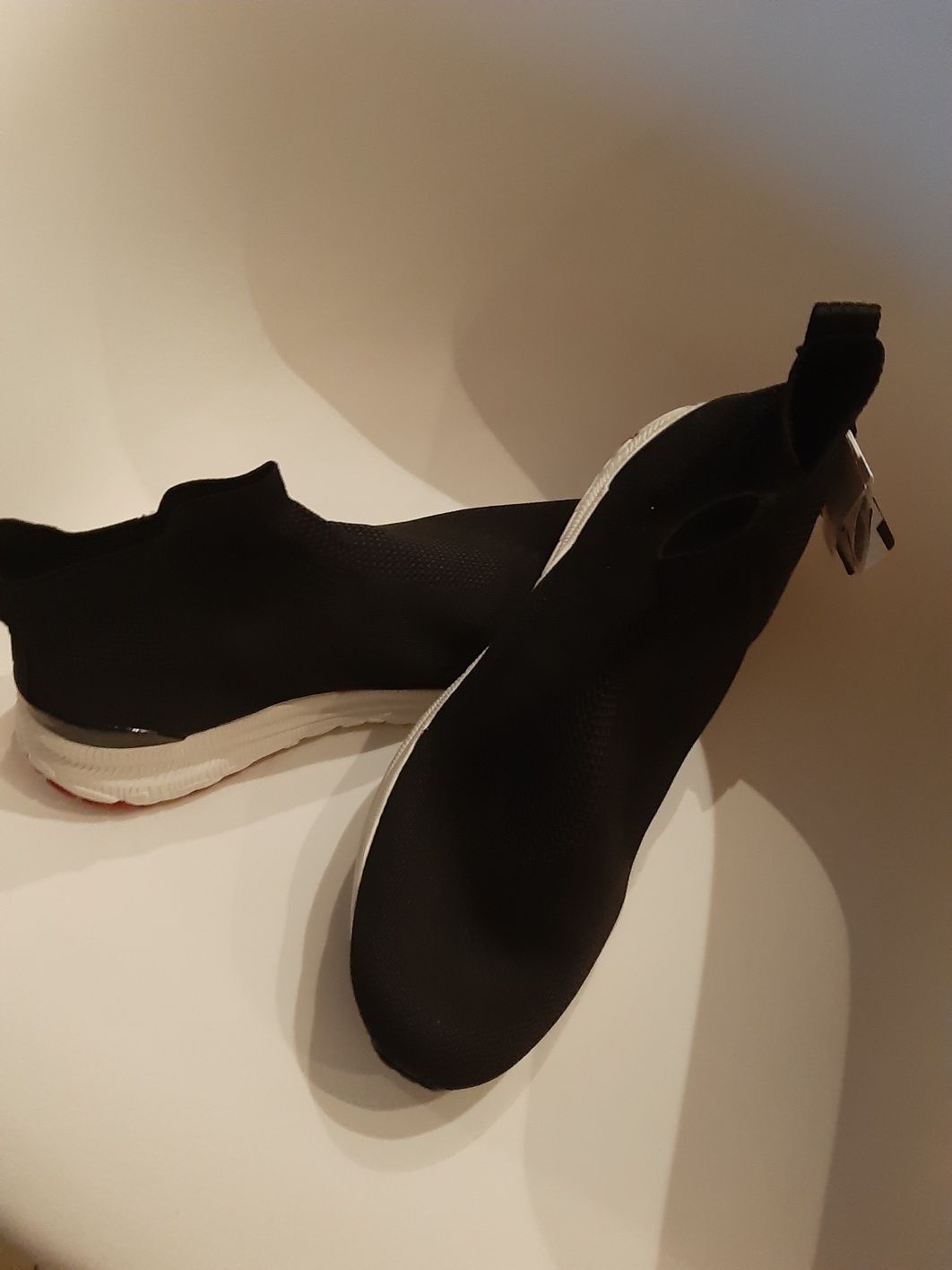 Buty zara 44 męskie kolekcja sportowe za kostkę dzianina czarne lekkie