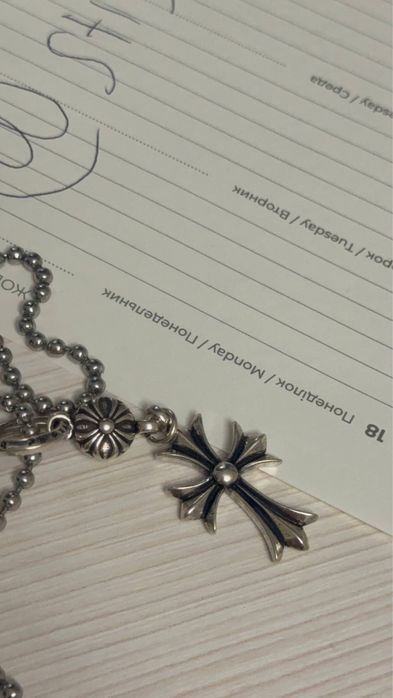 крестик подвеска хром хартс chrome hearts